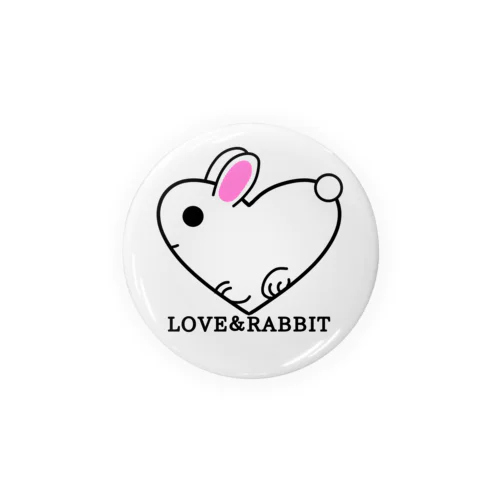 LOVE＆RABBIT缶バッジ(56mm) Tin Badge