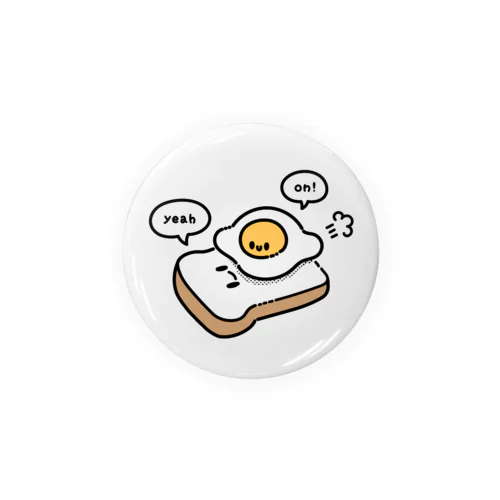 The fried egg on the toast ! Tin Badge