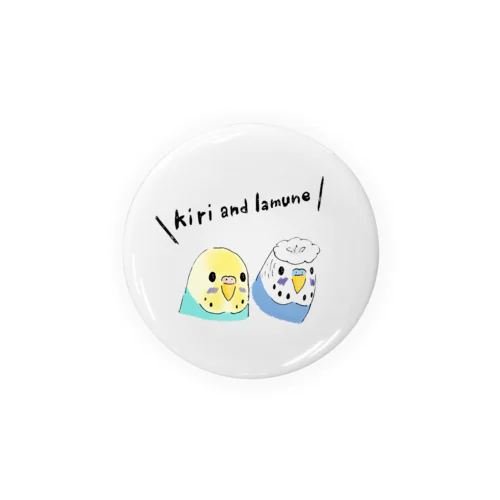 セキセイインコ 缶バッチ Tin Badge