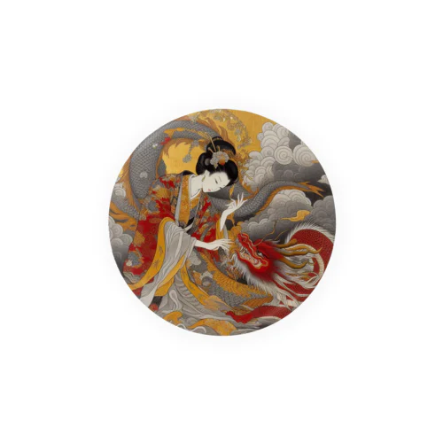 赤龍を従えた女神 Tin Badge