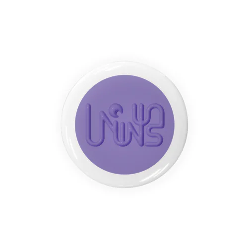 UNIQUENESS　缶バッジ白 Tin Badge