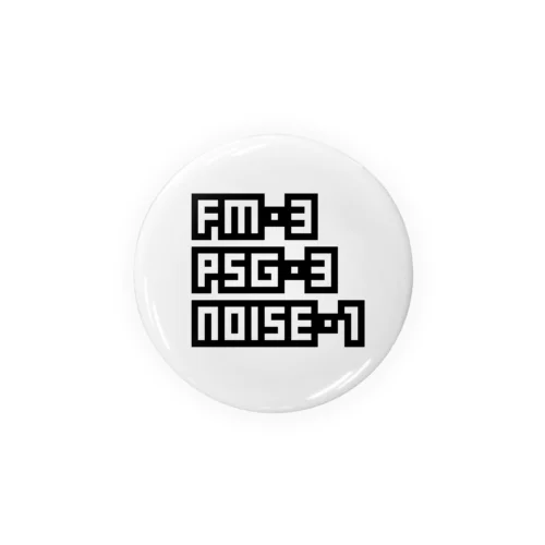 FM*3 PSG*3 NOISE*1 Tin Badge