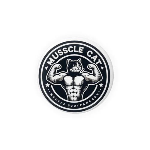 MUSCLE CAT ハチワレ Tin Badge