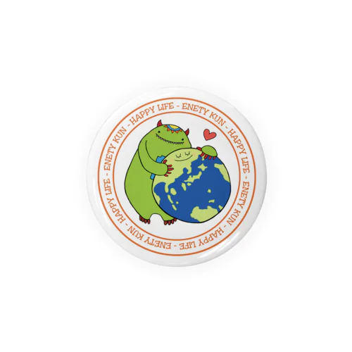 エネティくんカンバッジ（地球）56mm Tin Badge