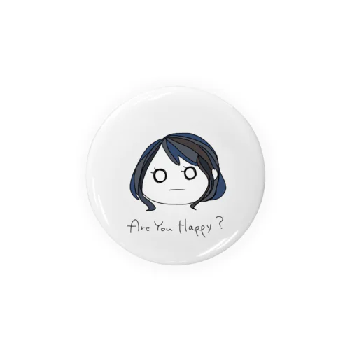 青色の女の子 Tin Badge