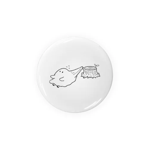 あわわおばけ ( 線のみ ) Tin Badge
