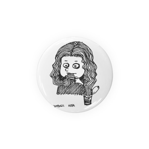髪≒麺 Tin Badge