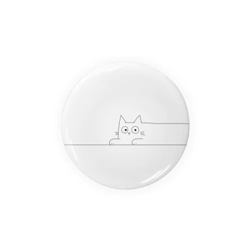 A flat cat Tin Badge