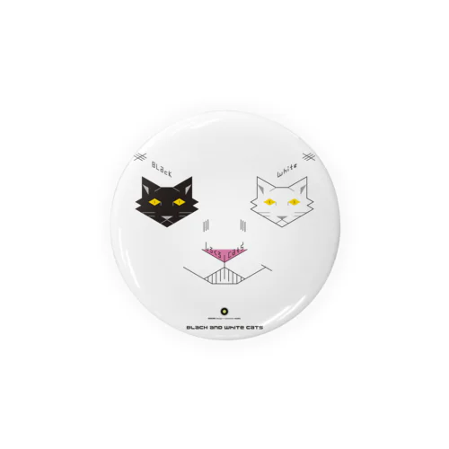 白黒猫ニヤリ2015 Tin Badge