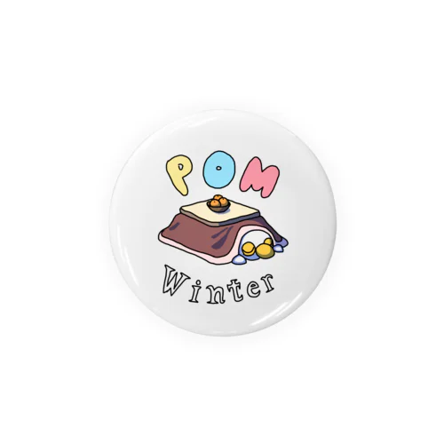 POM・winter 影付き Tin Badge