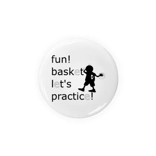 Fun! Basket Black Tin Badge