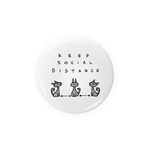 Keep social distance 缶バッジ