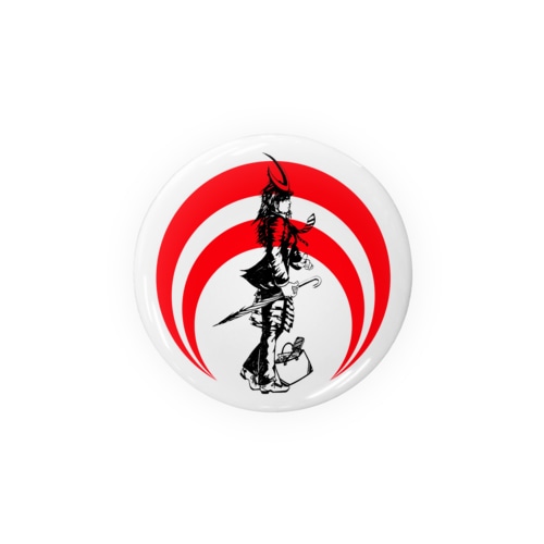 侍-RED Tin Badge