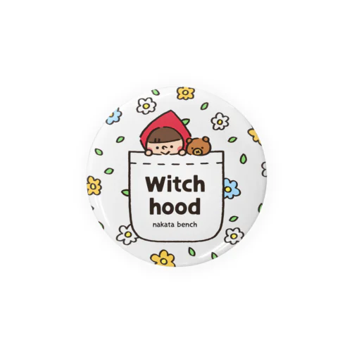 Witch hood（花柄ポケット） Tin Badge