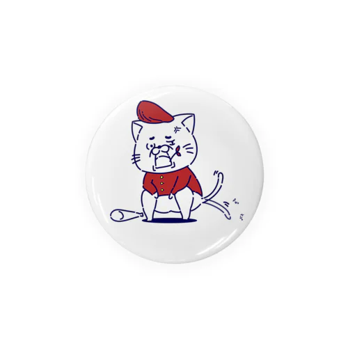 ヤンキー猫くん (赤) Tin Badge