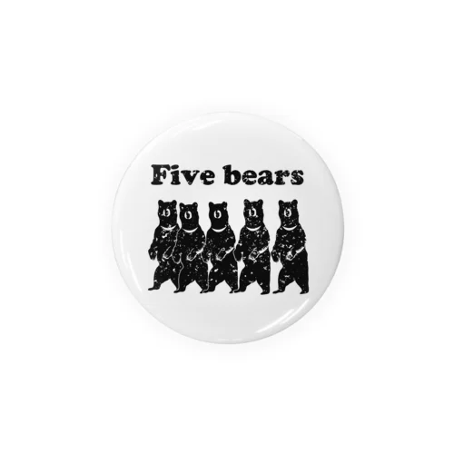 Five bears 缶バッジ