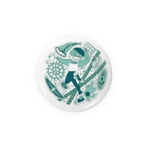 単細胞生物と男の子 Tin Badge