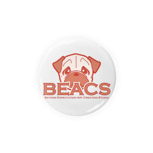 BEACS PUG Red 缶バッジ