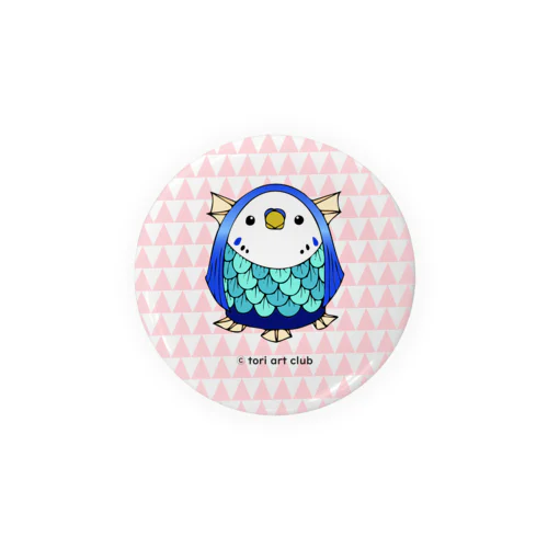 あまぴよ様　セキセイインコ風 Tin Badge