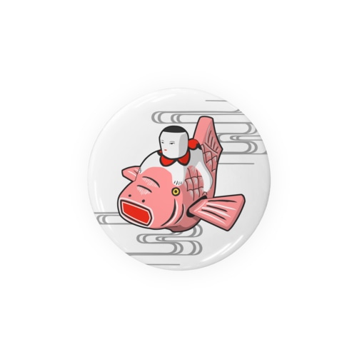 鯛乗り童子 Tin Badge