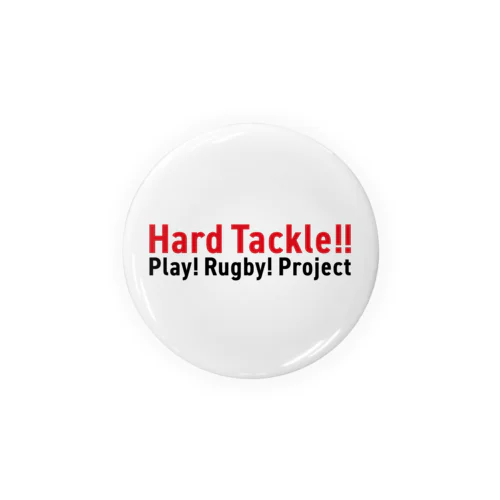 Play! Rugby! Hard Tackle! T-2 Tin Badge