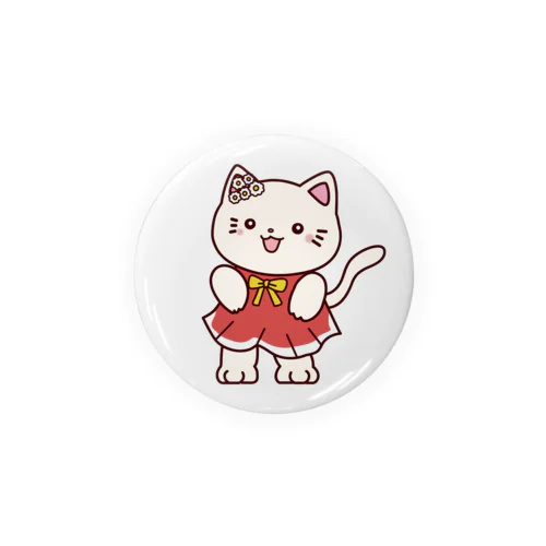 ねこみちゃん🐱🌸の缶バッチ＊白 Tin Badge