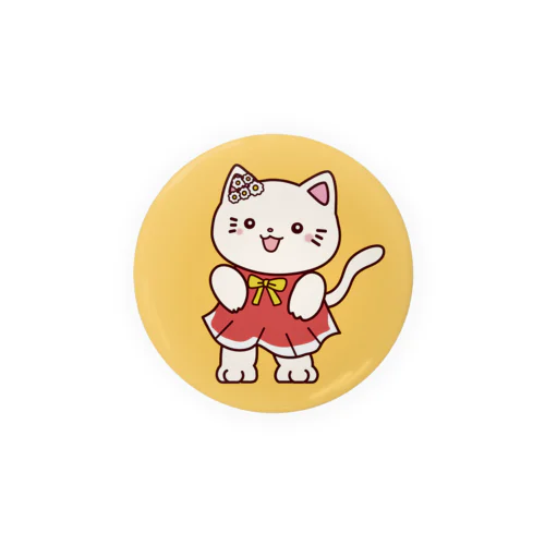 ねこみちゃん🐱🌸の缶バッチ＊オレンジ Tin Badge