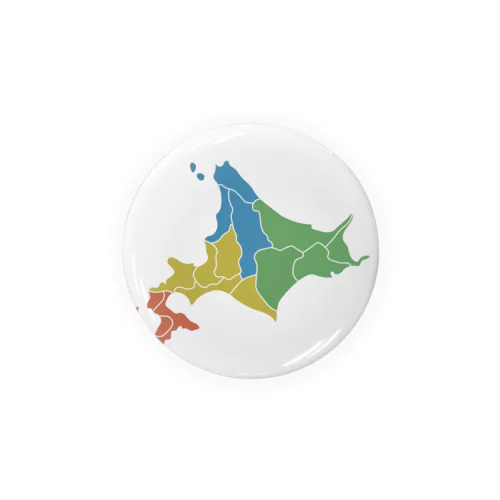 北海道区分地図 Tin Badge