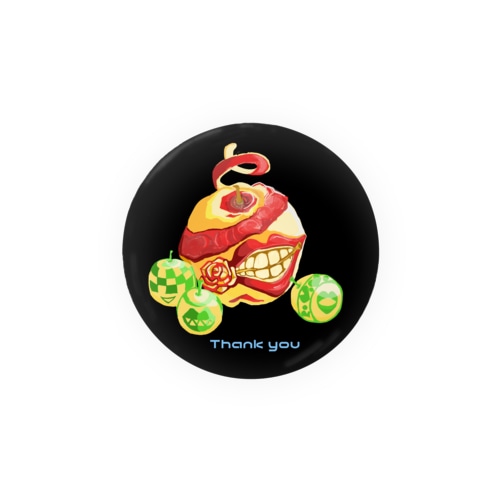 【Thank you】Appleモンスターズ/缶バッチ56cm① Tin Badge
