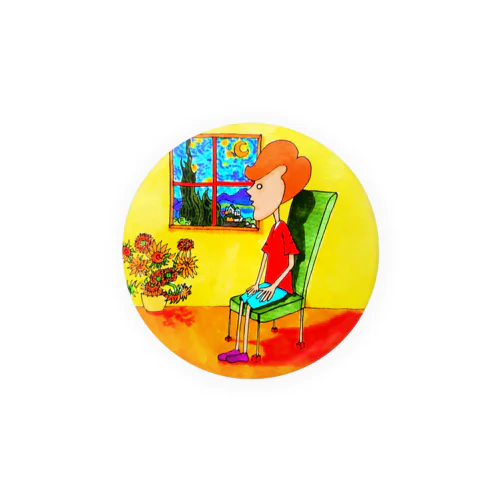 オランダの少年カラーバージョン Tin Badge