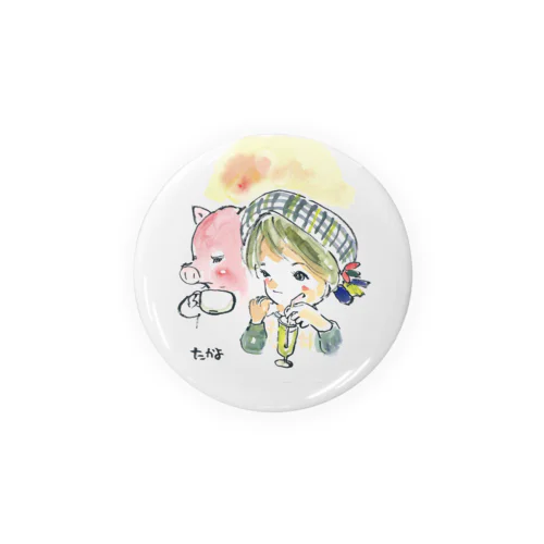 ありがとうがいっぱい♡ Tin Badge
