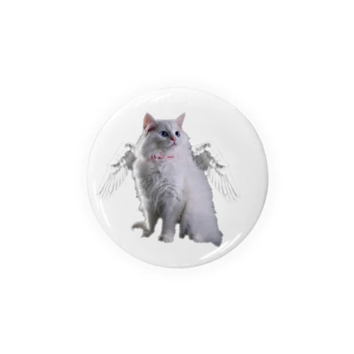 angel cat Tin Badge