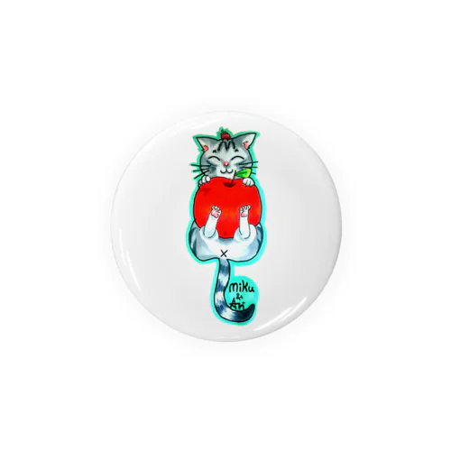 りんご狩り猫ちゃん Tin Badge