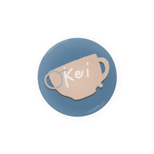 Kei缶バッジ（青） Tin Badge