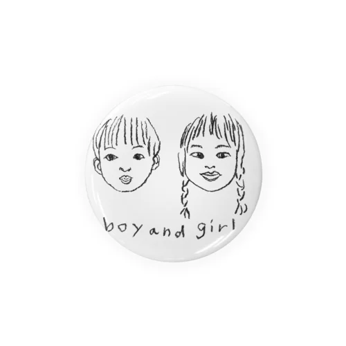 boy and girl 缶バッジ