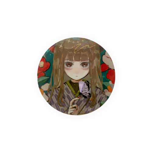 うおかわこう：ハイカラ少女 Tin Badge