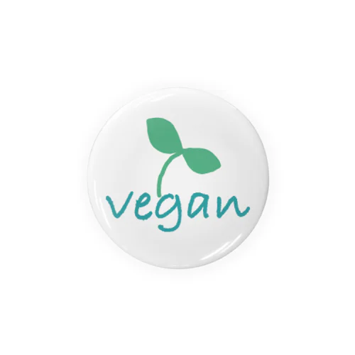 go vegan life Tin Badge