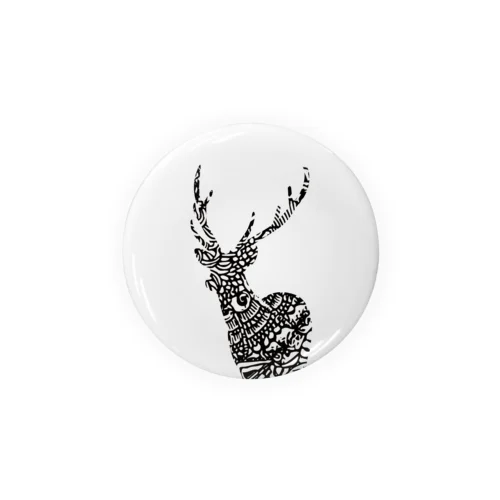 DEER 609 White 【56mm】 Tin Badge