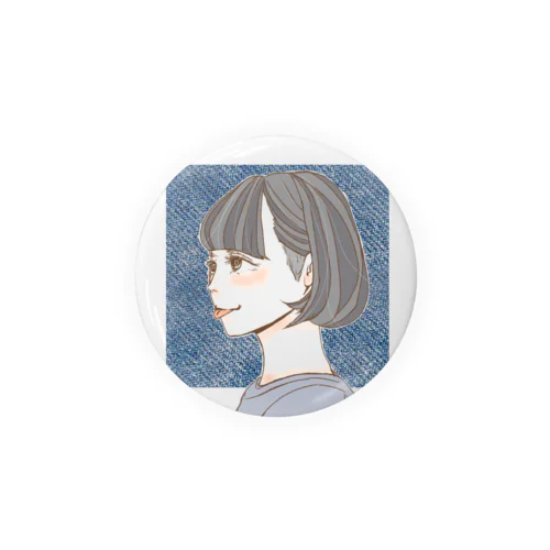 刈り上げ女子 Tin Badge