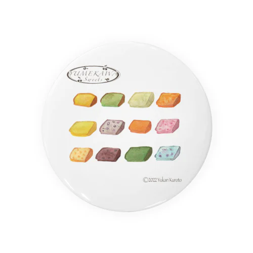 YUMEKAWA Sweets シフォンケーキ Tin Badge