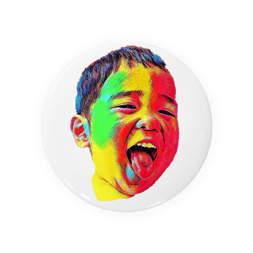 Happy & Boy vivid Tin Badge