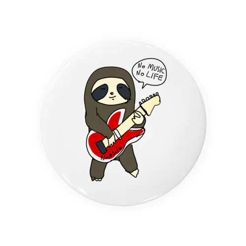 音楽好きなナマケモノさん Tin Badge