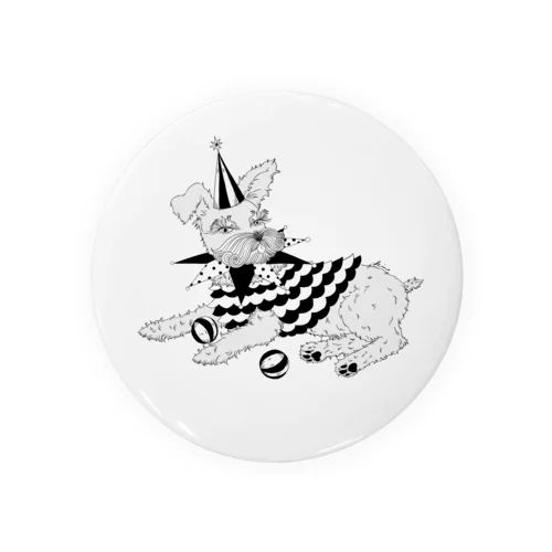 clown schnauzer Tin Badge