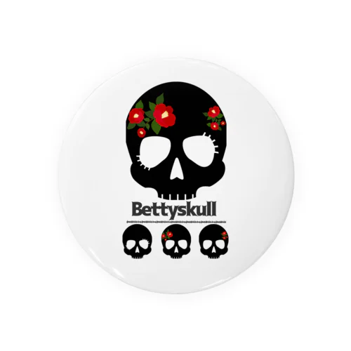 Betty skull  缶バッジ