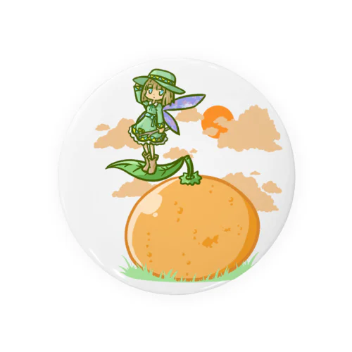 小さな妖精とジュースの実🍊 Tin Badge