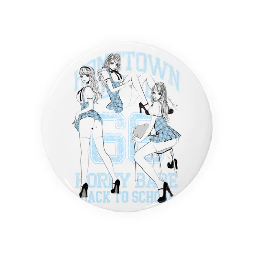 NAUGHTY SCHOOLGIRLS 0560 B柄 Tin Badge