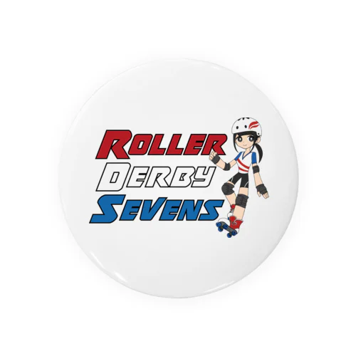 Roller Derby Sevens Tin Badge