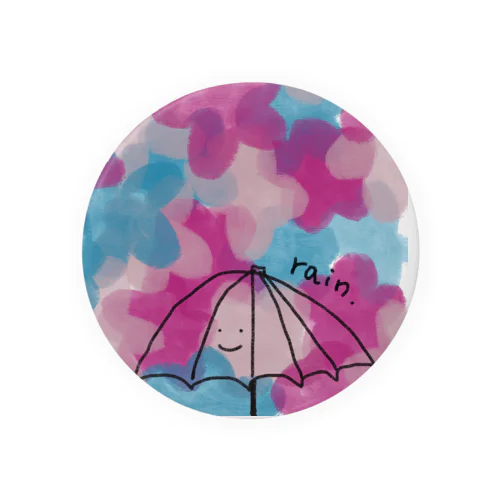 rain. Tin Badge