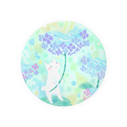 Hydrangea―水の器―白い生き物 Tin Badge