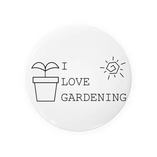 I LOVE GARDENING 缶バッジ